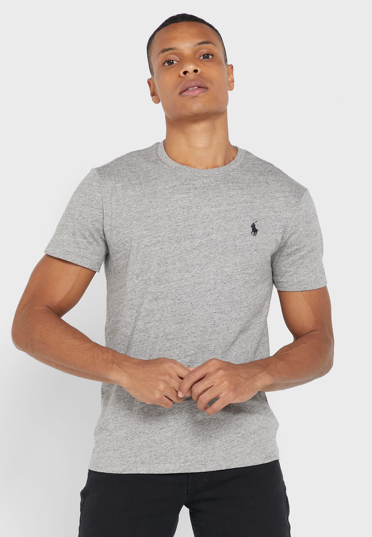 Ralph Lauren Essential Crew Neck T-shirt Herr Grå | 860219-GIX