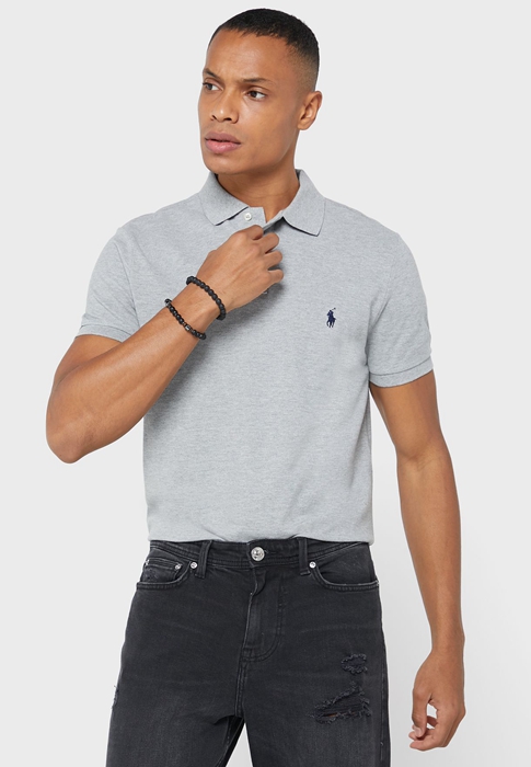 Ralph Lauren Essential Piketröja Herr Grå | 238075-RWT