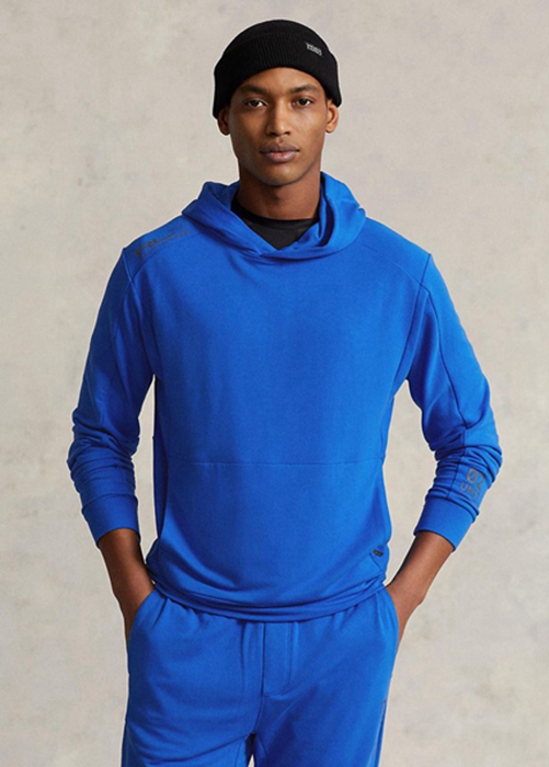 Ralph Lauren French Terry Hoodie Herr Blå | 623981-YCZ