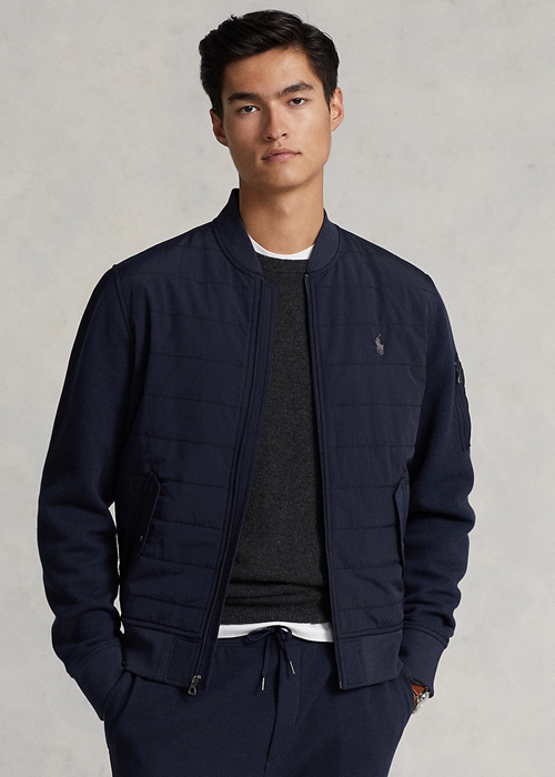 Ralph Lauren Hybrid Bomber Jacka Herr Marinblå | 124750-GRU