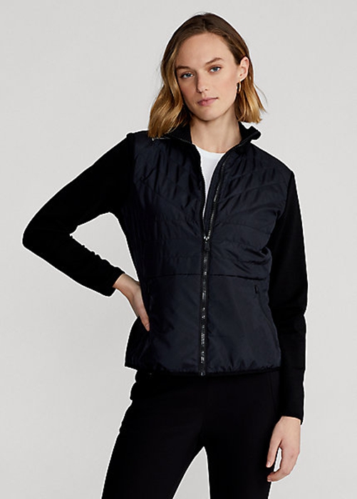 Ralph Lauren Hybrid Full-Zip Jacka Dam Svarta | 794213-NQY