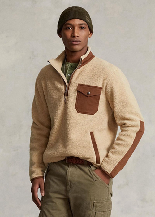 Ralph Lauren Hybrid Quarter-zip Pullover Sweatshirt Herr Bruna | 587193-RPQ