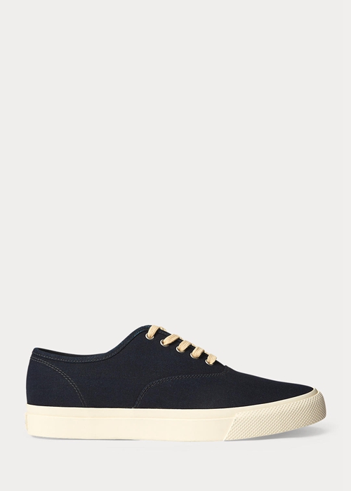 Ralph Lauren Indigo Canvas Sneakers Herr Indigo | 267109-IZL