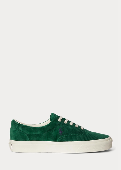 Ralph Lauren Keaton Corduroy Sneakers Herr Gröna | 891564-XLO