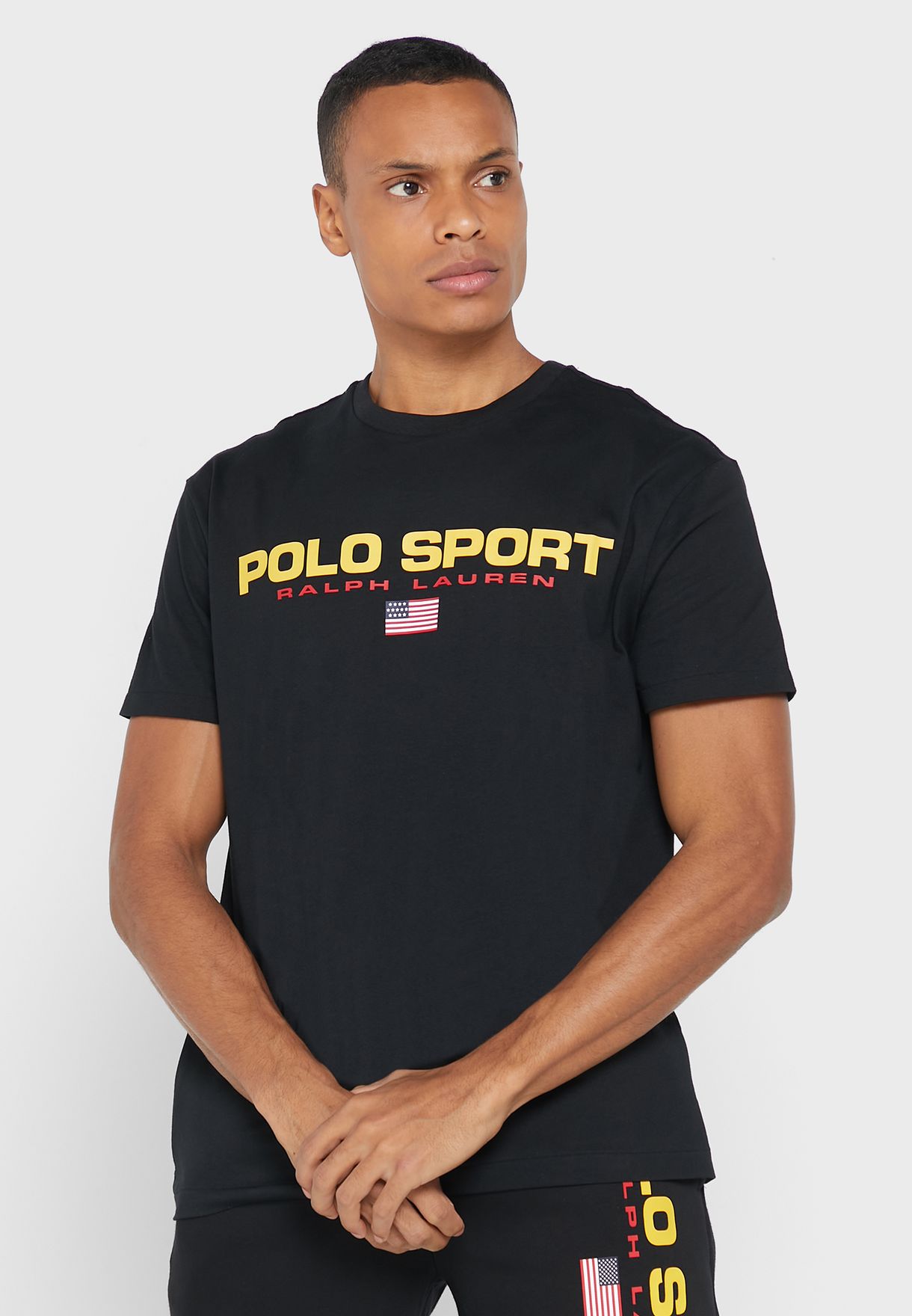 Ralph Lauren Logo Crew Neck T-shirt Herr Svarta | 018356-LYU