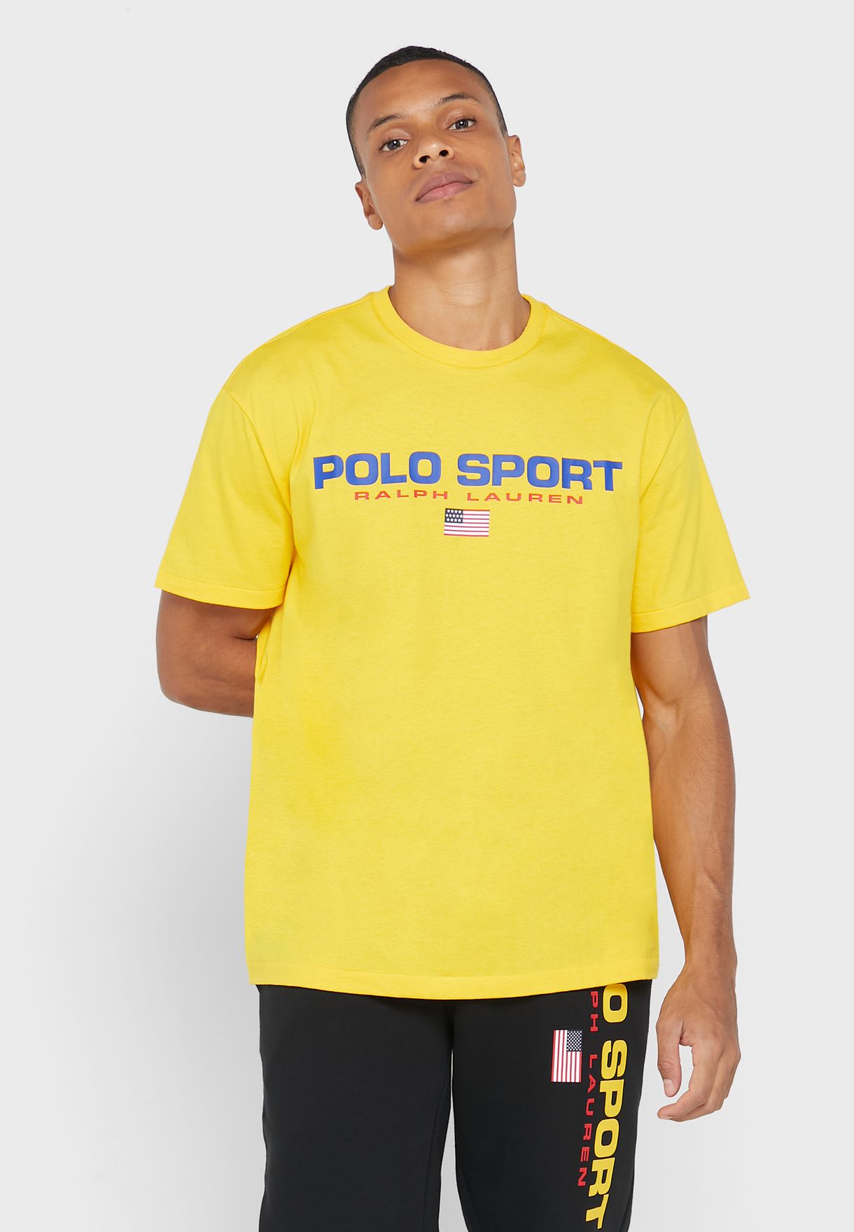 Ralph Lauren Logo Crew Neck T-shirt Herr Gula | 576419-EFT