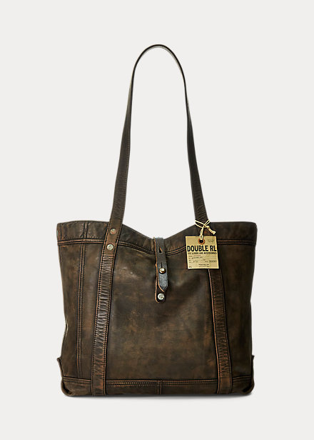 Ralph Lauren Läder Toteväska Herr Bruna | 518027-YTZ