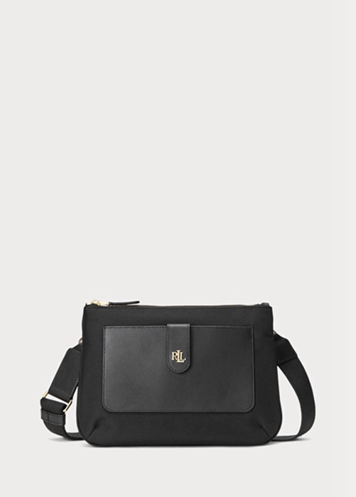 Ralph Lauren Oxford Medium Jamey Crossbody Väska Dam Svarta | 058397-PLJ