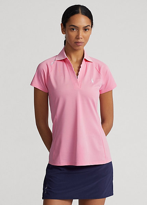 Ralph Lauren Tailored Fit Piqué Piketröja Dam Rosa | 453971-PQB