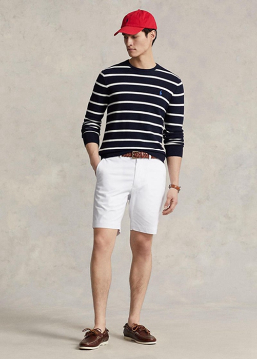 Ralph Lauren Tailored Fit Stretch Twill Shorts Herr Vita | 031679-YPR