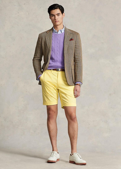 Ralph Lauren Tailored Fit Stretch Twill Shorts Herr Gula | 034972-PDS