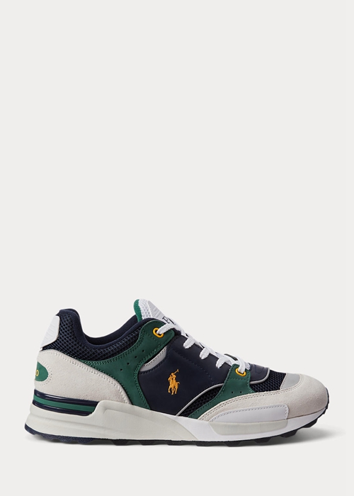 Ralph Lauren Trackster 200 Sneakers Herr Marinblå Guld | 274105-ENF