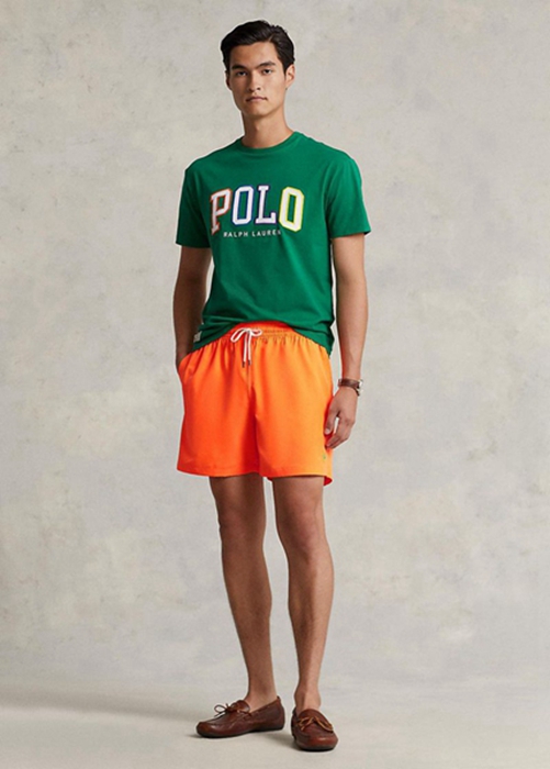 Ralph Lauren Traveller Swimming Trunk Shorts Herr Orange | 405829-WBC