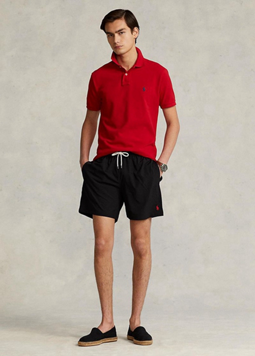 Ralph Lauren Traveller Swimming Trunk Shorts Herr Svarta | 731489-SZA